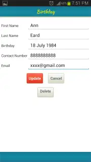 Birthday Calendar Free скриншот 4